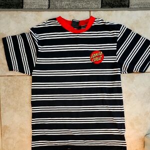 Santa Cruz Skateboards Red and Black T-Shirt SMALL (PLEASE READ SIZING CHART)